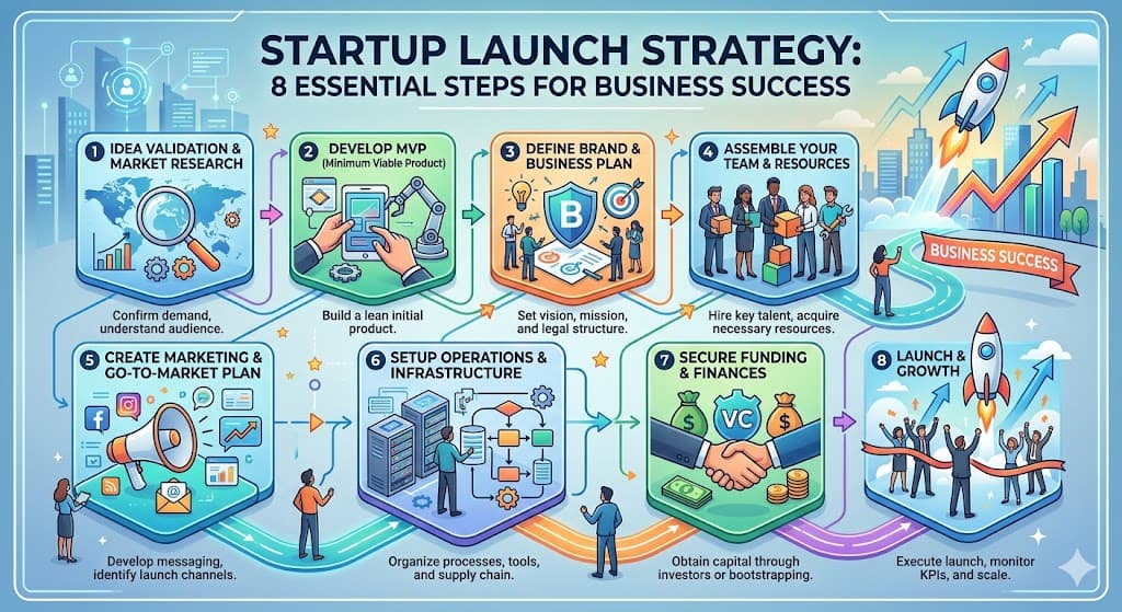 Startup Launch Strategy: 8 Essential Steps for Business Success