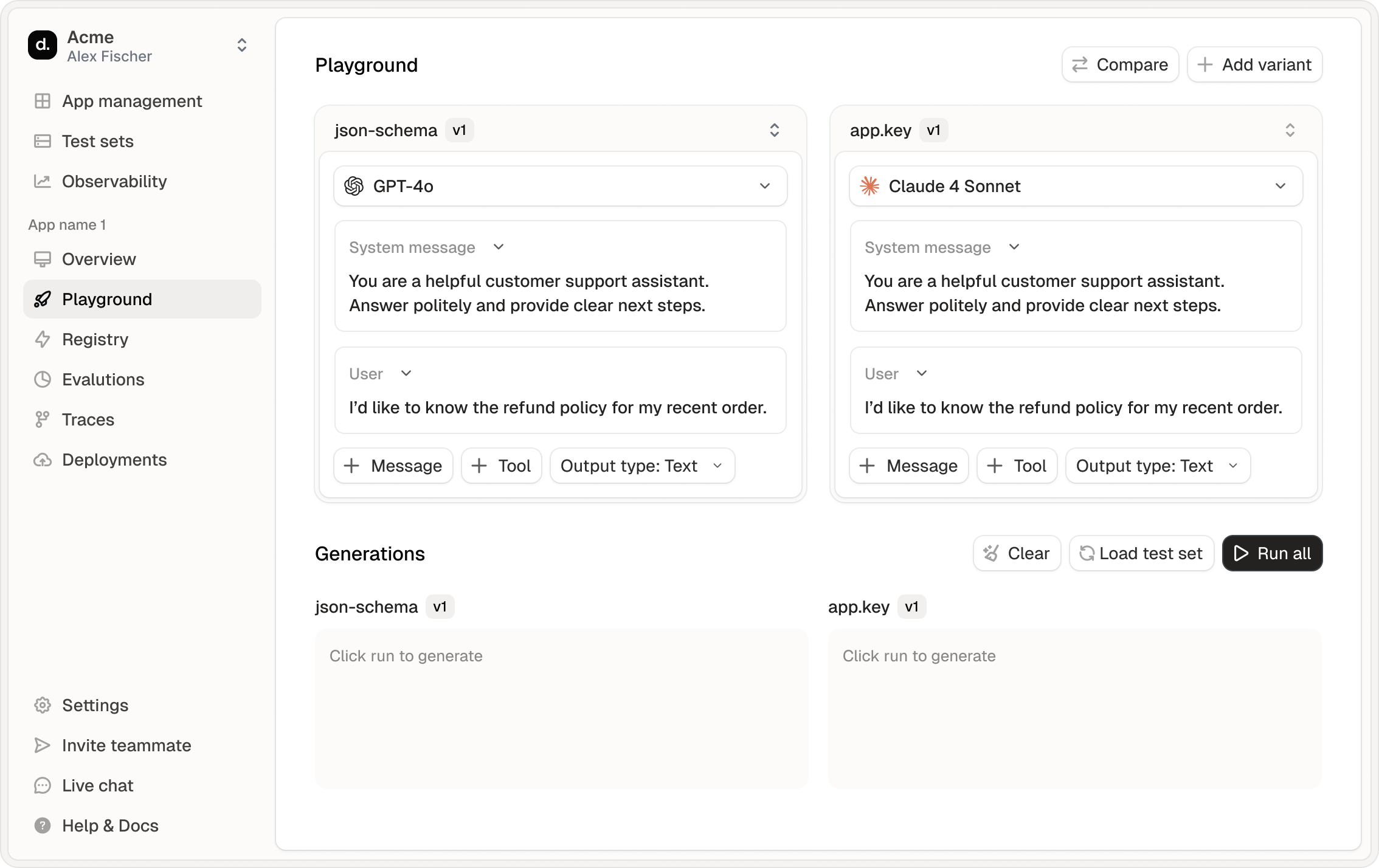 Agenta screenshot 2