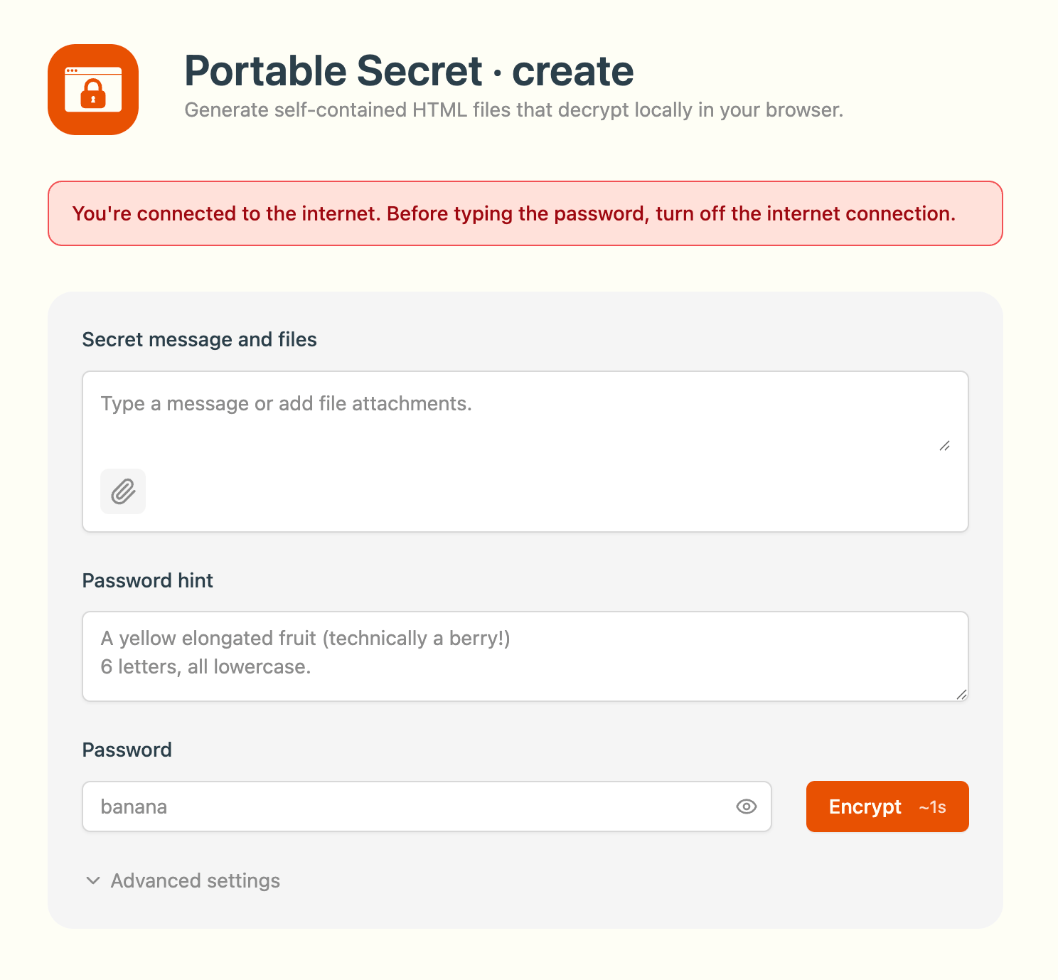 Portable Secret screenshot 1