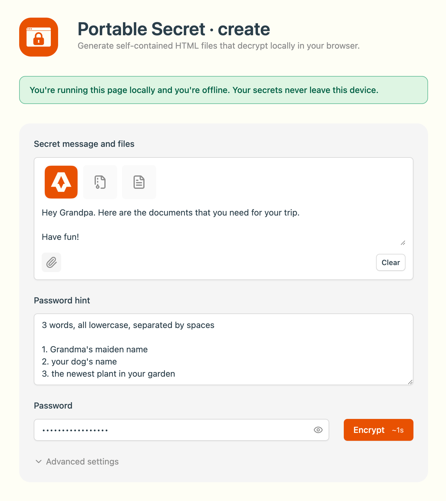 Portable Secret screenshot 2