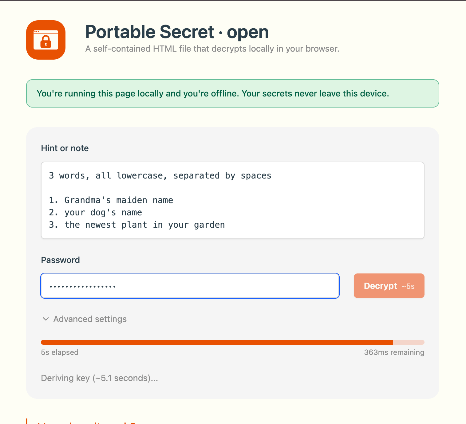Portable Secret screenshot 3