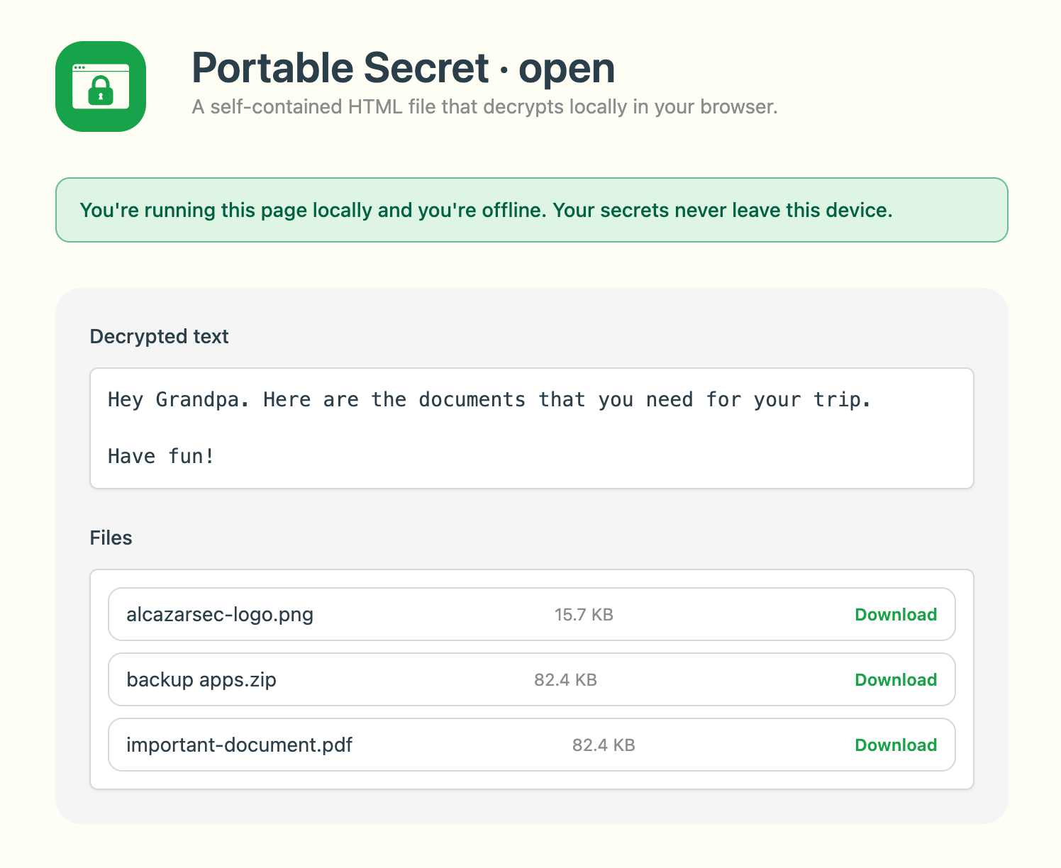 Portable Secret screenshot 4