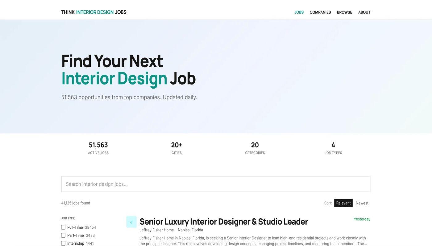 Think Interior Design Jobs screenshot 1